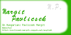 margit pavlicsek business card